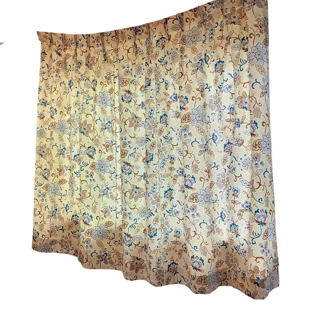Floral Drapery Panels Pair 64x63